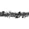 50ft. Black & Silver Ghosts Halloween Tinsel Garland